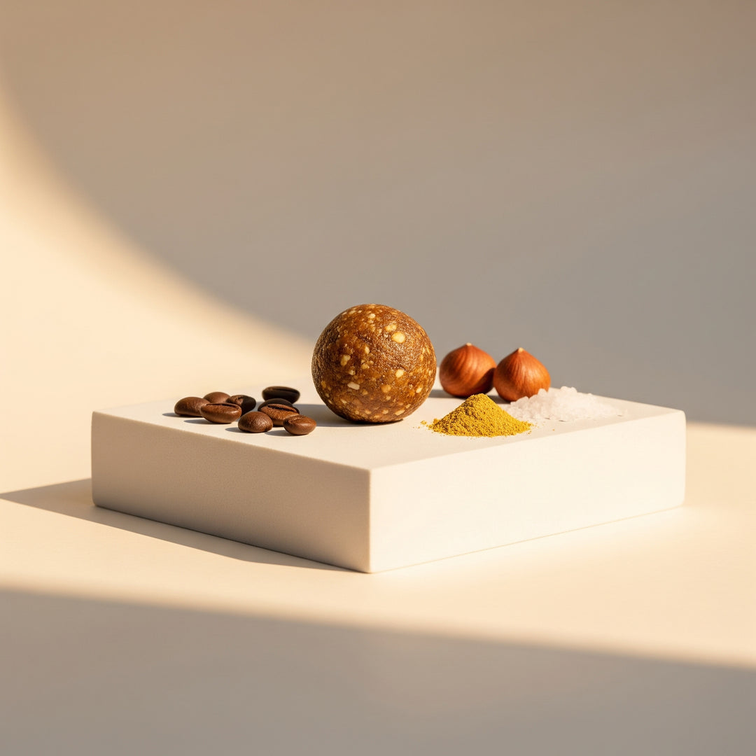 Power Surge superfood bite met espresso, maca en hazelnoten voor maximale energie en uithoudingsvermogen